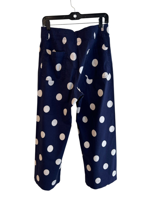 Maeve Size 29 Navy & Cream Viscose & Linen High Rise Polka Dot 4 Pocket Pants Navy & Cream / 29