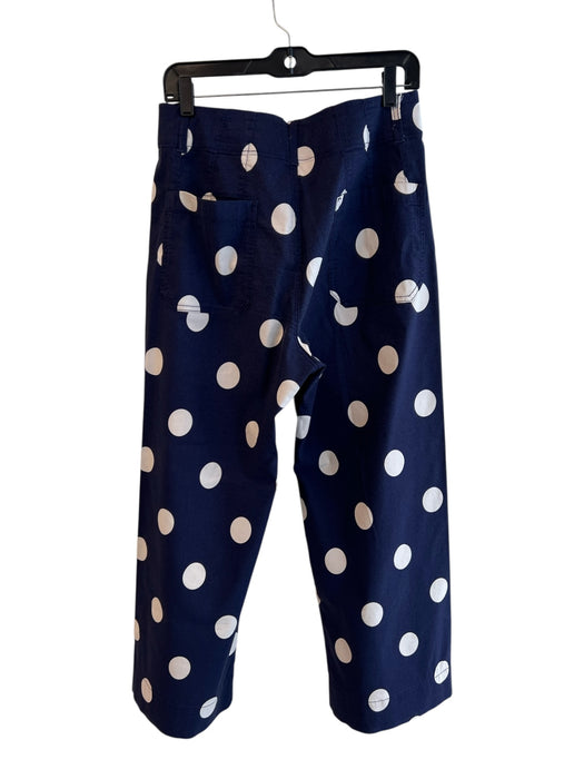 Maeve Size 29 Navy & Cream Viscose & Linen High Rise Polka Dot 4 Pocket Pants Navy & Cream / 29