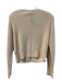 J Crew Size Medium Light Tan Cashmere V Neck Ribbed Front Button Cardigan Light Tan / Medium