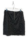 Saks Fifth Ave Size 8 Black Polyester Blend Textured Back Zip Pencil Skirt Black / 8