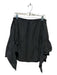 Saks Fifth Ave Size M Black Tencel Elastic Waist Overlay Skirt Black / M