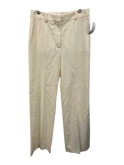 Stella McCartney Size 40 Cream White Wool High Rise Center Pleat Trouser Pants Cream White / 40