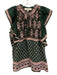 Sea New York Size 6 Green, Red, White Cotton Blend Flutter Cap sleeve V Neck Top Green, Red, White / 6