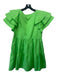 Crosby Size S Green Cotton V Neck Tiered Cap Sleeve Tiered Midi Dress Green / S