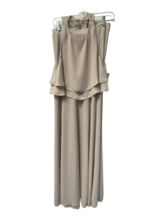 Show Me Your Mumu Size S Taupe Polyester Semi Sheer Sleeveless Maxi Skirt Set Taupe / S