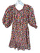 Maeve Size S Pink & Yellow Cotton Off Shoulder Flowers Long Balloon Sleeve Dress Pink & Yellow / S