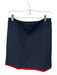 J. Crew Size 8 Navy & Red Polyester Blend Textured Back Zip Skirt Navy & Red / 8