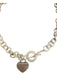 Tiffany & Co Silver Sterling Silver Diamond Chain Toggle Closure Necklace Silver