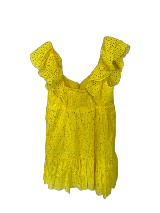 Lilly Pulitzer Size 2 Yellow Cotton Flutter Sleeves Eyelet Dress — Labels Resale Boutique