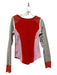 We The Free Size L Red, Pink, Gray Cotton Ribbed Colorblock Long Sleeve Top Red, Pink, Gray / L
