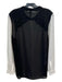 Yoana Baraschi Size M Black & White Polyester Button Front Lace Detail Top Black & White / M