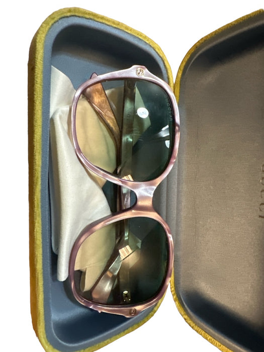 Gucci Pink Acetate Oversized Sunglasses Pink