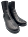 Prada Shoe Size 38 Black Leather Chelsea Stacked Heel Booties Black / 38