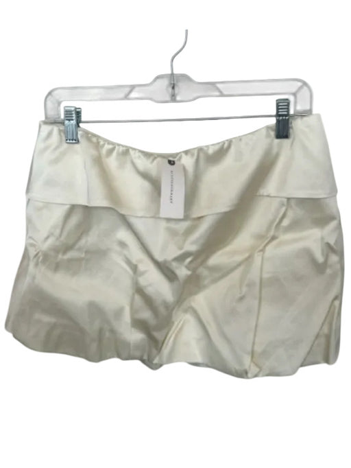 Mare Mare Size M Ivory Polyester Zip Close Shine foldover waist Skirt Ivory / M