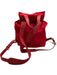 Moschino Red Nylon Gold Tone Hardware Logo Drawstring Top Backpack Bag Red