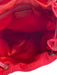 Moschino Red Nylon Gold Tone Hardware Logo Drawstring Top Backpack Bag Red