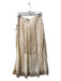 Ulla Johnson Size 6 Cream Linen & Cotton Side Zip Pleat Detail Lined Skirt Cream / 6