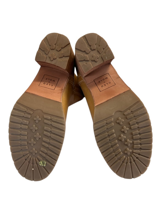 Cleo + Wolf Shoe Size 8.5 B Tan Leather & Rubber Round Toe Boot Shoes Tan / 8.5 B