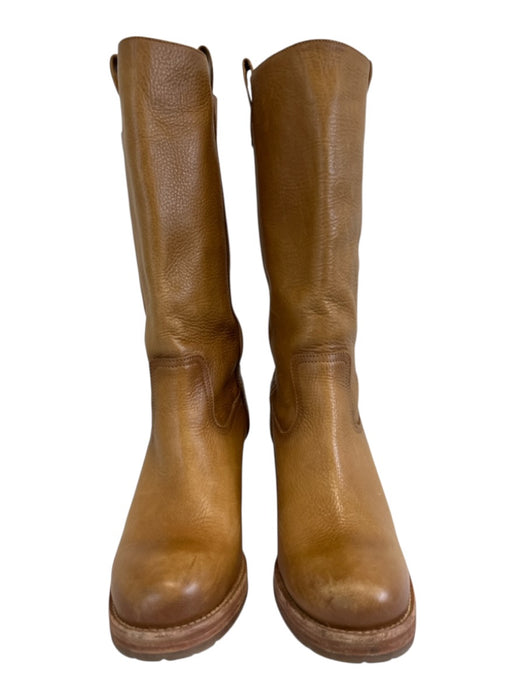 Cleo + Wolf Shoe Size 8.5 B Tan Leather & Rubber Round Toe Boot Shoes Tan / 8.5 B