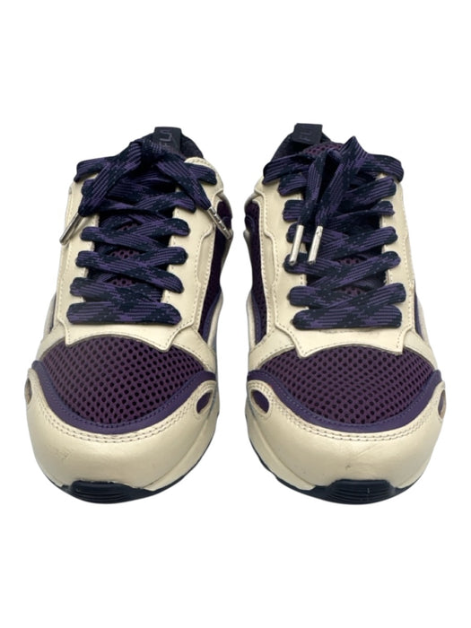 Sandro Shoe Size 6.5 Blue & White Leather Flames Sneaker Shoes Blue & White / 6.5