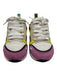 Sandro Shoe Size 7.5 Yellow, Purple & White Leather Flames Shimmer Sneaker Shoes Yellow, Purple & White / 7.5