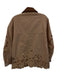Anthropologie Size XS Tan & Brown Cotton Button Down Flower Cut Out Jacket Tan & Brown / XS