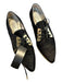 Culeka Shoe Size 7 Black & Gold Pony Hair Lace Up Loafers Black & Gold / 7