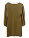 Madewell Size M Green Polyester Button Front V Neck Long Balloon Sleeve Dress Green / M