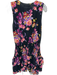 Amanda Uprichard Size S Black, Purple & Yellow Polyester Floral Sleeveless Dress Black, Purple & Yellow / S