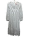 Cinq a Sept Size s / 4 White Cotton & Nylon Long puff sleeve Tiered Dress White / s / 4