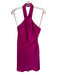 BHLDN Size S Magenta Polyester Satin Sleeveless Halter Dress Magenta / S
