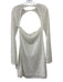 Meshki Size M White Nylon Beaded Lace Mini Dress White / M