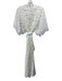 Homebodii Size M Cream Polyester Floral Lace Tie belt Scalloped Robe Cream / M