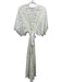 Homebodii Size M Cream Polyester Floral Lace Tie belt Scalloped Robe Cream / M