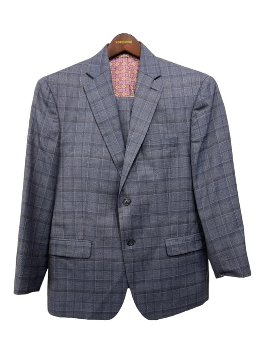 Robert Graham Grey & Navy Plaid 2 Button Men's Suit 40s