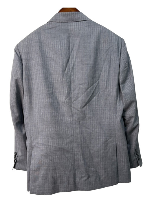 Corneliani Grey Virgin Wool Striped 2 Button Men's Suit 50R