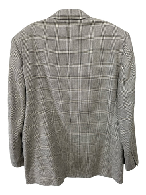 Jack Victor Tan & Multi Silk Blend Plaid 2 Button Men's Blazer 40s