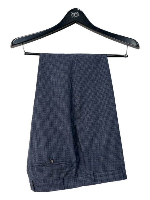 Canali Grey & Navy Wool Plaid 2 Button Men's Suit 50