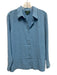 Lauren Ralph Lauren Size 10 Light Blue Silk Long Sleeve Button Up Collared Top Light Blue / 10