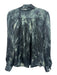 Maison Hotel Size S Gray Viscose Tie Dye Long Sleeve Button Up Top Gray / S