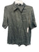 Arket Size 36 Blue Gray Viscose Collared Quarter Zip Cuffed 1/2 Sleeve Satin Top Blue Gray / 36
