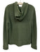 Pura Cashmere Size S Green Supima Cotton Zip Front Rib Stitch Hood Jacket Green / S