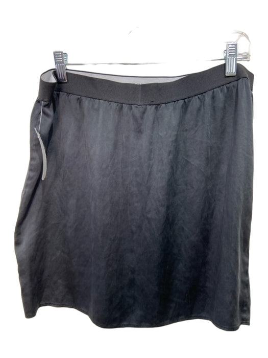 Tom Ford Size XL Black Silk Blend Elastic Waist Mini Logo Skirt Black / XL