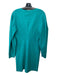 A.L.C. Size L Teal Blue Viscose Blend V Neck Button Front Long Sleeve Dress Teal Blue / L