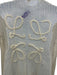 Loewe Size L Cream Mohair Blend Open Knit Back Logo Twist Detail Cardigan Cream / L