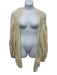 Loewe Size L Cream Mohair Blend Open Knit Back Logo Twist Detail Cardigan Cream / L