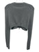 Off-White Size 42 Gray Cotton Blend Knit Logo Patch Zip Up Crop Cardigan Gray / 42