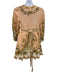 Zimmermann Size 3 / L peach orange, green, gold Cotton voile Wrap Dress peach orange, green, gold / 3 / L