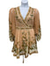 Zimmermann Size 3 / L peach orange, green, gold Cotton voile Wrap Dress peach orange, green, gold / 3 / L
