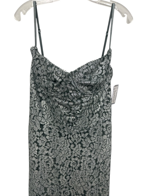House of CB Size L Silver & Gray Lace Floral corset Maxi Dress Silver & Gray / L